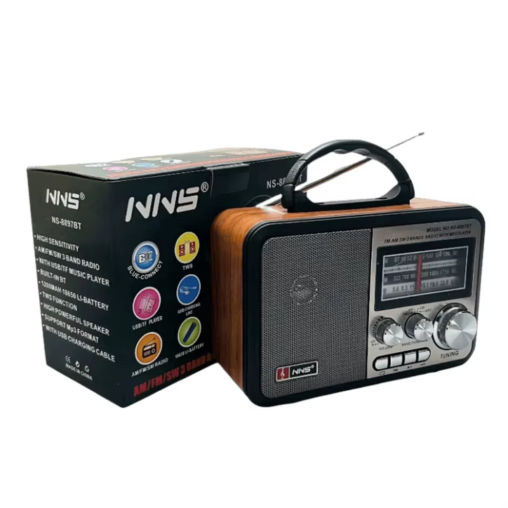Radio Aurora RetroAudio NS-8897BT FM Sieciowo-bateryjne Radio Aurora RetroAudio NS-8897BT FM Sieciowo-bateryjne