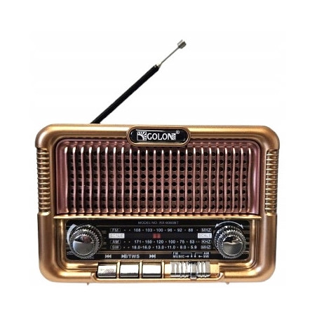 Radio Vintage FM akumulatorowe z Bluetooth i USB