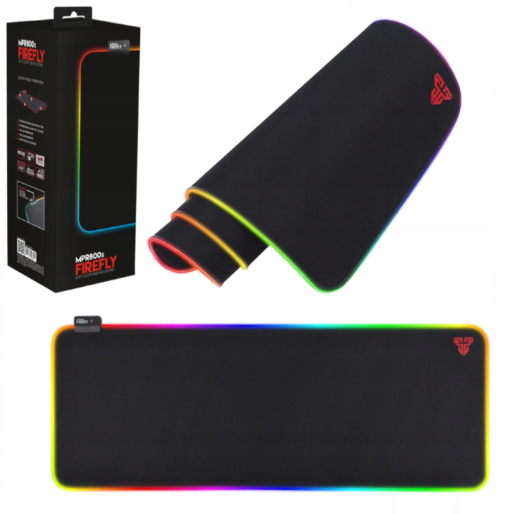 FANTECH Gamingowa podświetlana podkładka RGB MPR800s FIREFLY RGB czarna FANTECH Gamingowa podświetlana podkładka RGB MPR800s FIREFLY RGB czarna