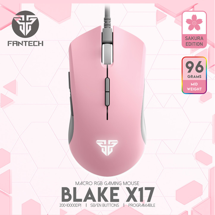 FANTECH X17 Myszka dla graczy 1000DPI RGB Esport Róż FANTECH X17 Myszka dla graczy 1000DPI RGB Esport Róż