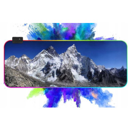 Gamingowa podświetlana podkładka pod mysz klawiaturę  RGB XXL 90x30 alpine