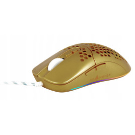 Mysz Gamingowa ULTRA LEKKA RGB LED DLA GRACZA j900 gold