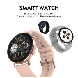 SMARTWATCH DAMSKI CIŚNIENIOMIERZ J.POLSKI Zegarek Srebrny DT96