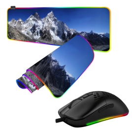 Zestaw Mysz J900 HEXA BLACK 8000Dpi + PODKŁADKA  XXL 90x30cm ALPINE