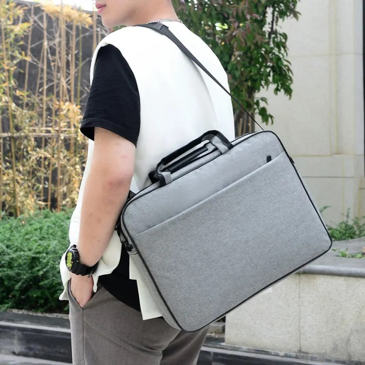 Elegancka Torba na Laptopa 17.3" - Szary, Nowa Elegancka Torba na Laptopa 17.3" - Szary, Nowa