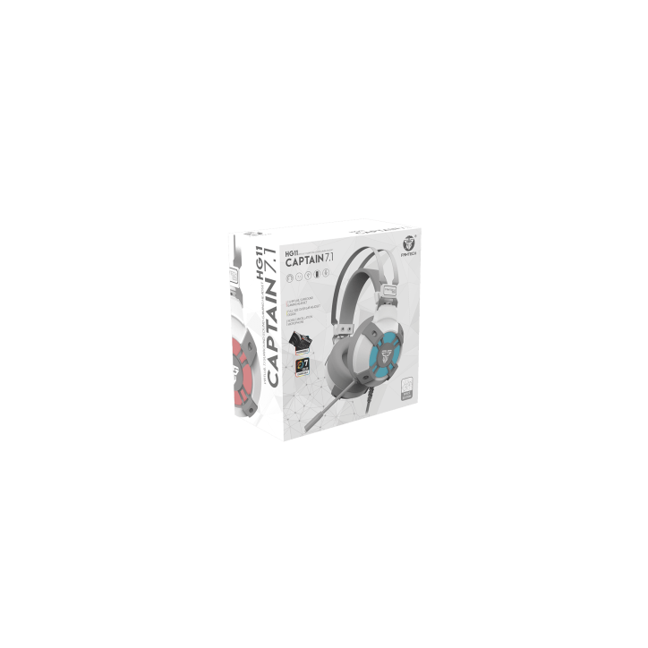 Słuchawki gamingowe dla graczy mikrofon LED RGB PC HG11 White