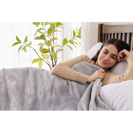 Koc elektryczny CoverSmile OB09201 180x160 cm / Koc Elektryczny Duży Miękki 180x160cm Mata Grzewcza 160w Pilot Timer