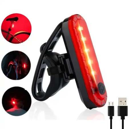 LAMPKA ROWEROWA TYLNA LED USB OŚWIETLENIE NA ROWER