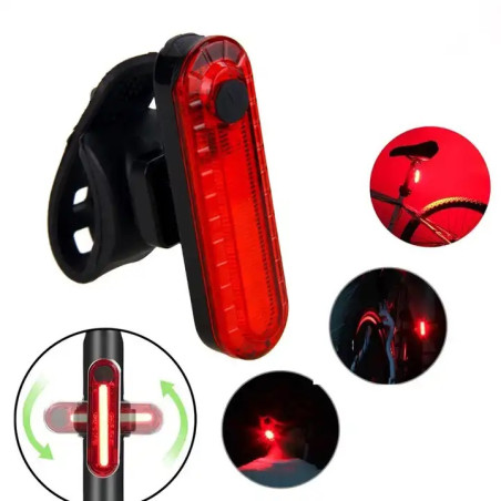 LAMPKA ROWEROWA TYLNA LED USB OŚWIETLENIE NA ROWER
