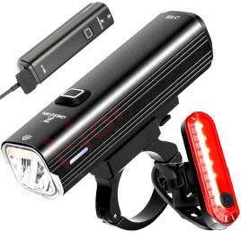 Lampka Rowerowa Światło PRZÓD TYŁ LED na rower kierownicę MOCNA USB jasna