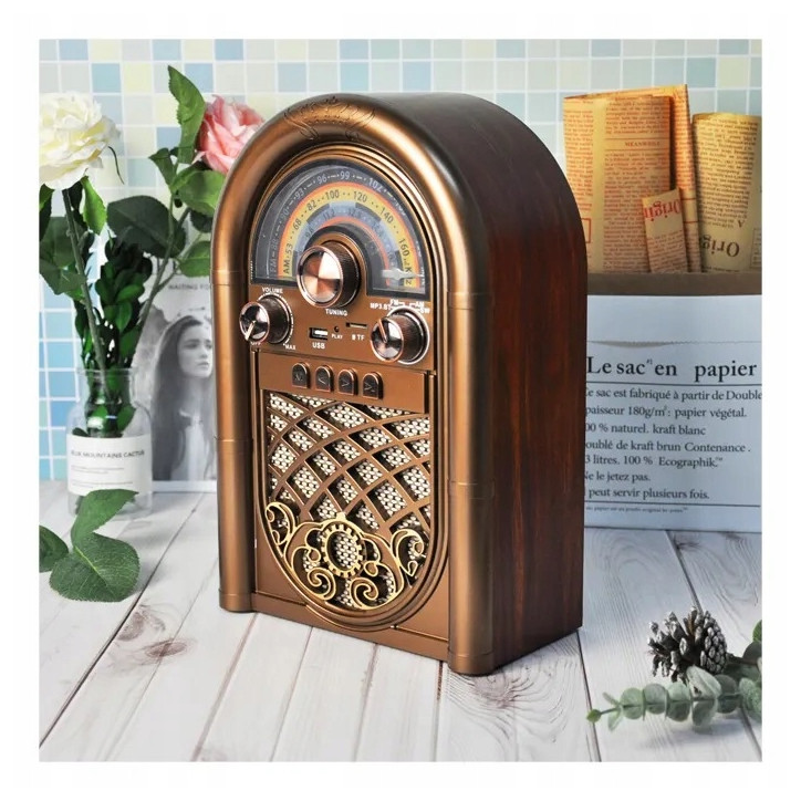 Radio Szafa Vintage FM akumulatorowe z Bluetooth USB Radio Szafa Vintage FM akumulatorowe z Bluetooth USB