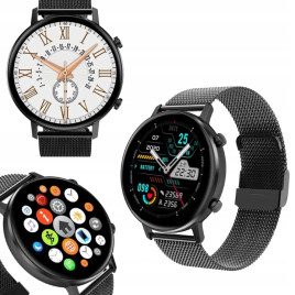 SMARTWATCH DAMSKI CIŚNIENIOMIERZ J.POLSKI Zegarek Czarny DT96