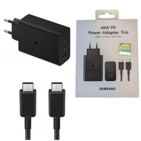 ŁADOWARKA SAMSUNG TRIO P-T6530NBEGWW USB-A 2x USB-C 65W CZARNA