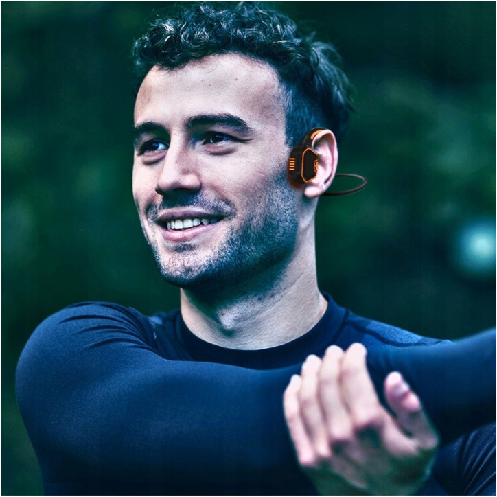 Słuchawki bezprzewodowe kostne wodoodporne pamięć 16GB OPEN EAR do pływania Słuchawki bezprzewodowe kostne wodoodporne pamięć 16GB OPEN EAR do pływania