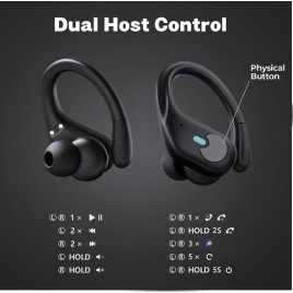 SŁUCHAWKI BEZPRZEWODOWE BX30 Bluetooth 5.3 Dwa Mikrofony BASS rozmowy