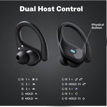 SŁUCHAWKI BEZPRZEWODOWE BX30 Bluetooth 5.3 Dwa Mikrofony BASS rozmowy