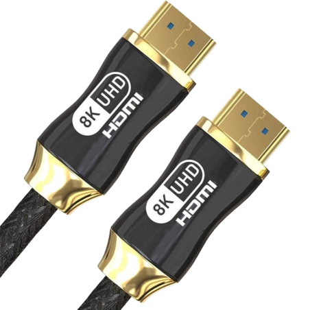 Kabel Przewód HDMI 2.1 Z OPLOTEM 8K 60HZ 48Gbps 2m
