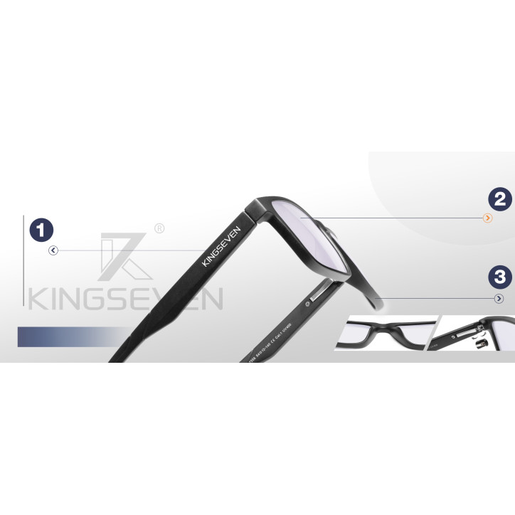 OKULARY DO KOMPUTERA BLOKUJĄCE NIEBIESKIE ŚWIATŁO KINGSEVEN ETUI ANTIBLUE