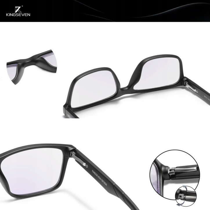 OKULARY DO KOMPUTERA BLOKUJĄCE NIEBIESKIE ŚWIATŁO KINGSEVEN ETUI ANTIBLUE