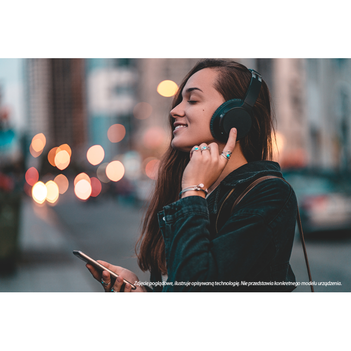 Słuchawki z mikrofonem Qoltec bezprzewodowe nauszne BT Super Bass Czarne Słuchawki z mikrofonem Qoltec bezprzewodowe nauszne BT Super Bass Czarne