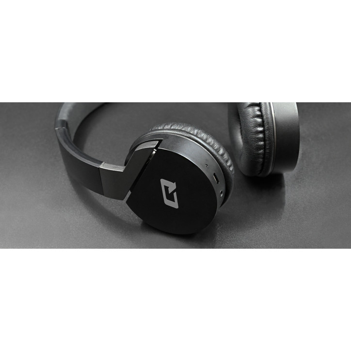 Słuchawki z mikrofonem Qoltec bezprzewodowe nauszne BT Super Bass Czarne Słuchawki z mikrofonem Qoltec bezprzewodowe nauszne BT Super Bass Czarne