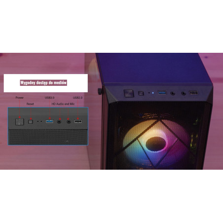 GOTOWY Zestaw komputer do gier GAMINGOWY i5-14400 MSI RTX3050/8GB 32GB 1TB SSD Windows 11 Pro WIFI RGB!