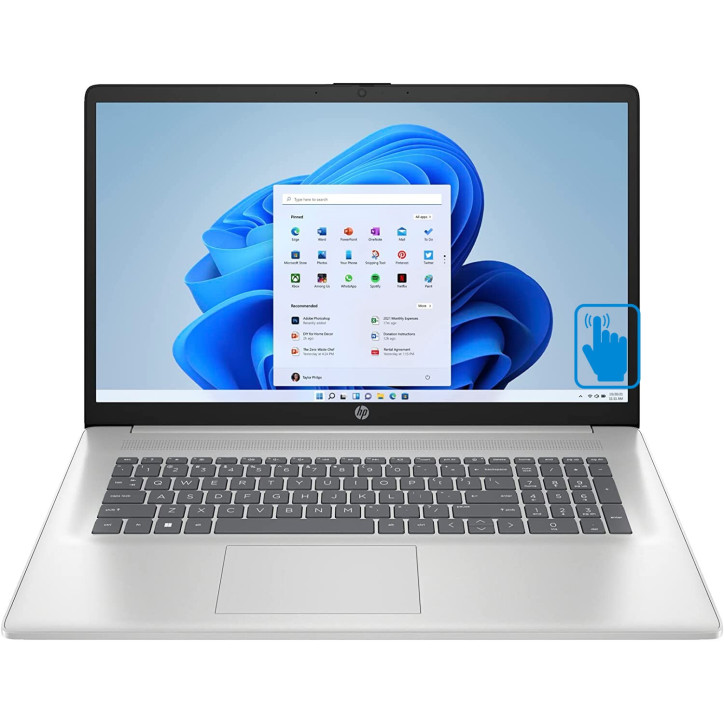 Laptop HP 17  INTEL CORE 5 120U 32GB 1TB SSD  DOTYK Win 11 Srebrny